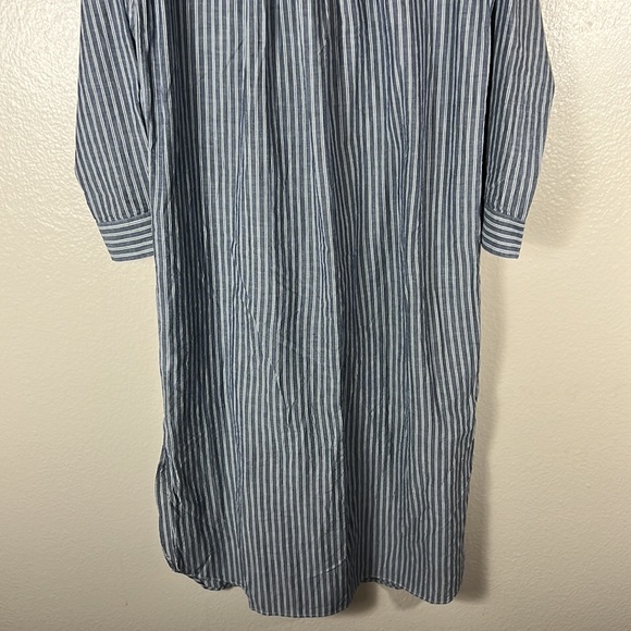 (SOLD) Nili Lotan Raven Shirt Dress Midi Stripe Dress - Picture 11 of 11